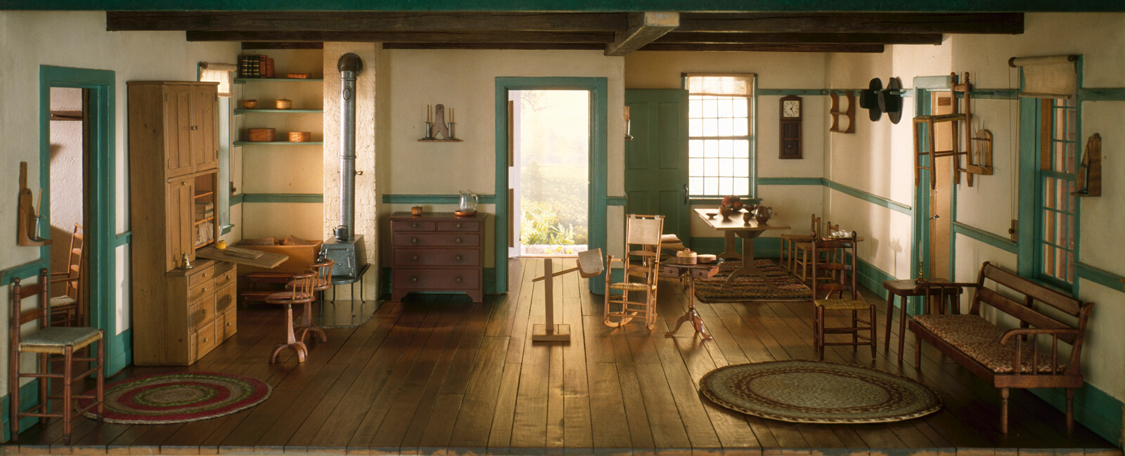 A18: Shaker Living Room, c. 1800 by Narcissa Niblack Thorne