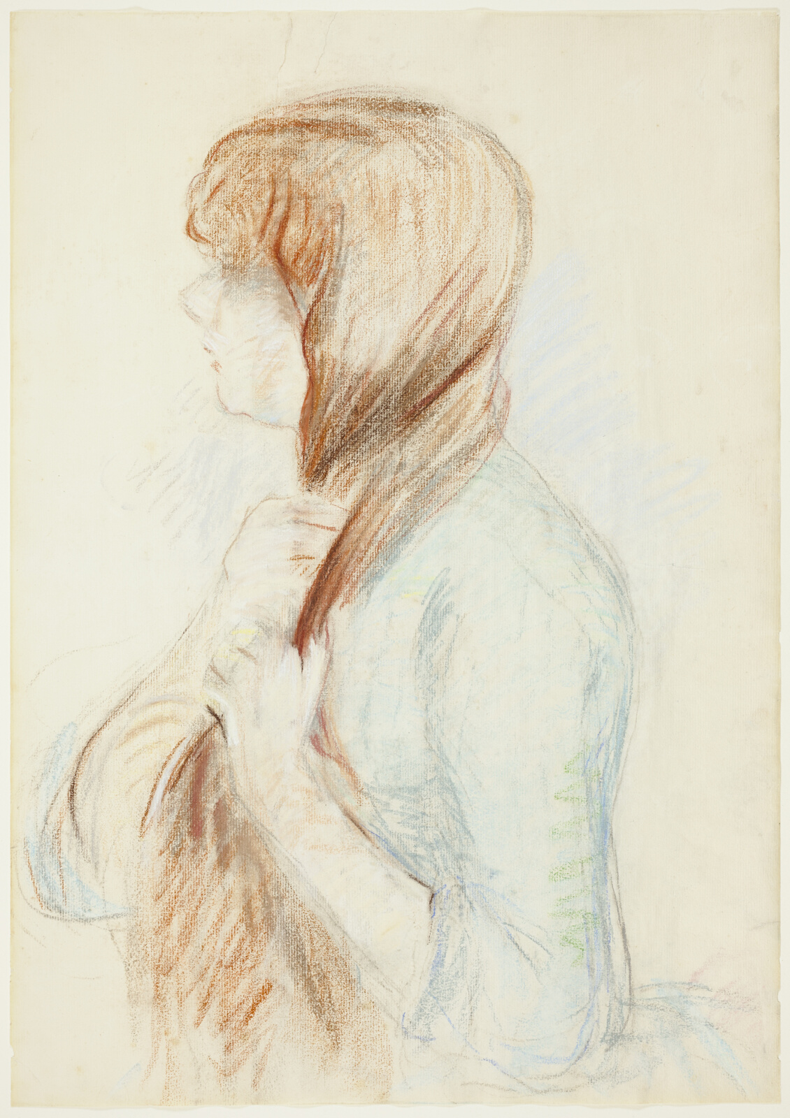 Girl Plaiting her Hair (La Natte) by Berthe Morisot