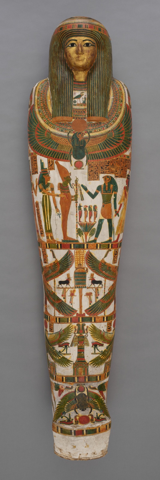 Coffin and Mummy of Paankhaenamun by Ancient Egyptian